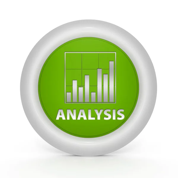 Gegevens analyse circulaire pictogram op witte achtergrond — Stockfoto