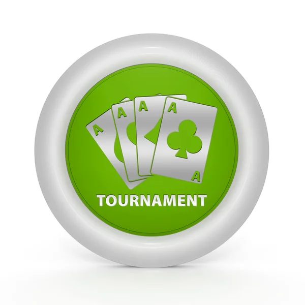 Beyaz arka plan üzerinde turnuva dairesel simgesi — Stok fotoğraf