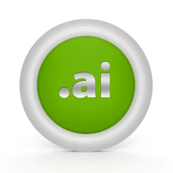 .ai circular icon on white background — Stock Photo, Image