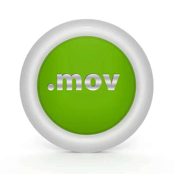 .mov circular icon on white background — Stock Photo, Image