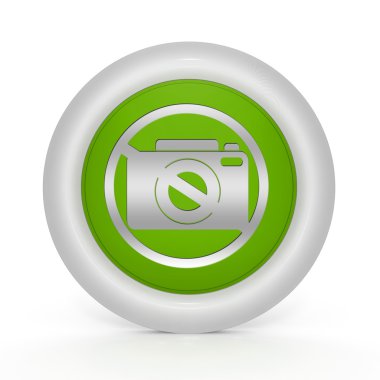 Dairesel simgesi beyaz arka plan üzerinde çekim yasağı