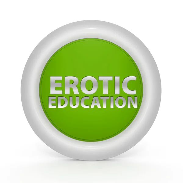 Erotische Bildung kreisförmiges Symbol auf weißem Hintergrund — Stockfoto