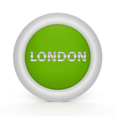 Beyaz arka plan üzerinde Londra dairesel simgesi