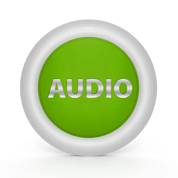 Audio circular icon on white background — Stock Photo, Image