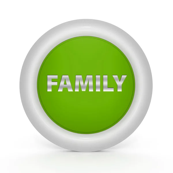 Icône circulaire familiale sur fond blanc — Photo