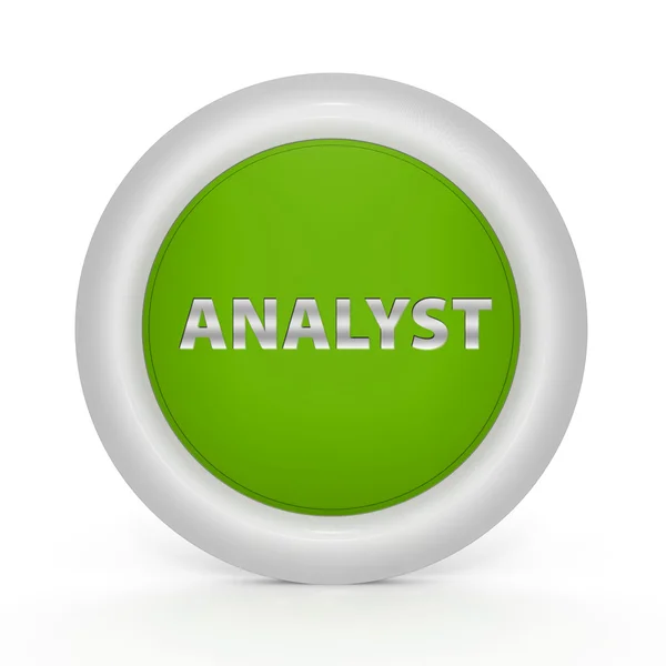 Ícone circular analista no fundo branco — Fotografia de Stock