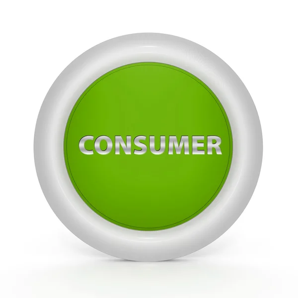 Consumer circular icon on white background — Stock Photo, Image