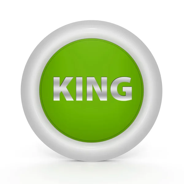 King circular icon on white background — Stock Photo, Image