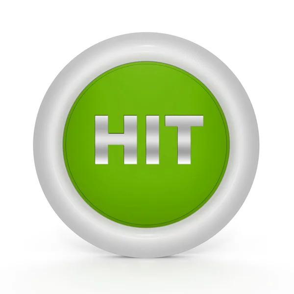 Hit circular icon on white background — Stock Photo, Image