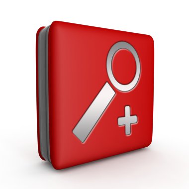 Beyaz arka plan üzerinde arama kare simgesi