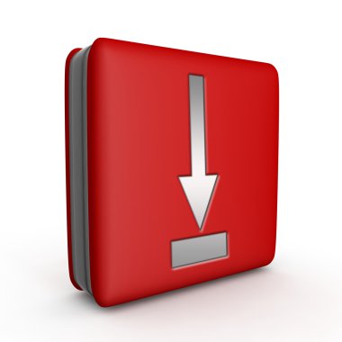 Beyaz arka plan üzerinde kare simgesini indirin