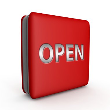 Beyaz arka plan üzerinde kare simgesini açın.