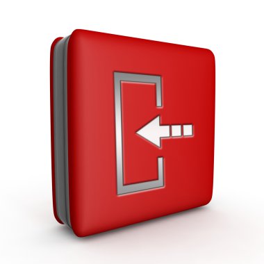 Beyaz arka plan üzerinde oturum açma kare simgesi