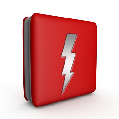 Kare simgesi beyaz arka plan üzerinde cıvata