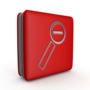 Kare simgesi beyaz arka plan üzerinde yakınlaştırma