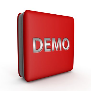 Beyaz arka plan üzerinde demo kare simgesi