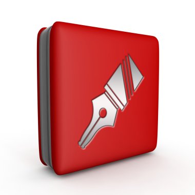 Beyaz zemin üzerine kalem kare simgesi