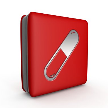 Beyaz zemin üzerine hap kare simgesi