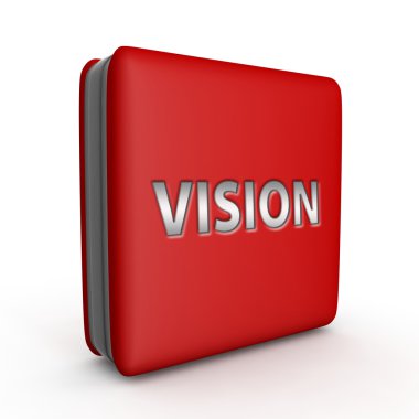 Beyaz arka plan üzerinde vizyon kare simgesi