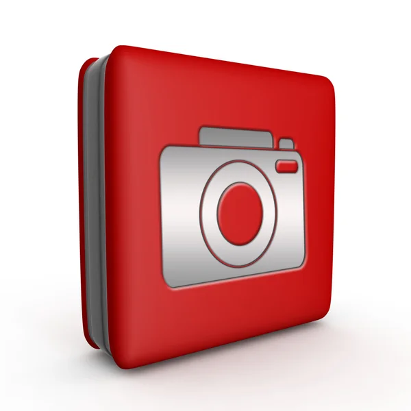 Photo square icon on white background — Stock Photo, Image