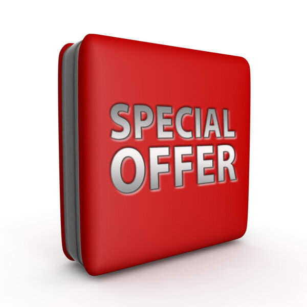Специальное предложение квадратный значок на белом фоне
