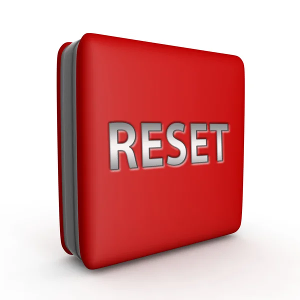 Reset square icon on white background — Stock Photo, Image