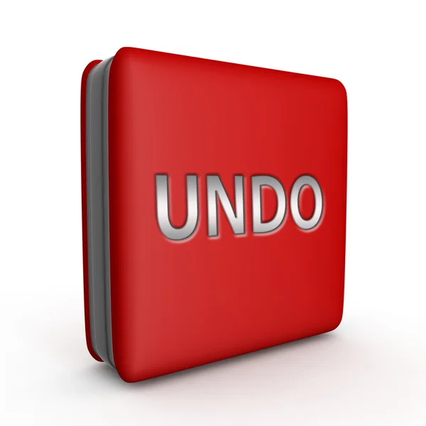 Undo square icon on white background — Stock Photo, Image