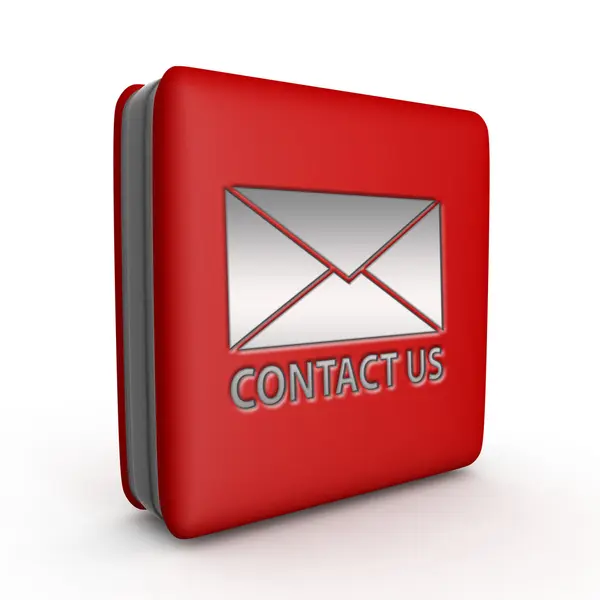 Contact us square icon on white background — Stock Photo, Image