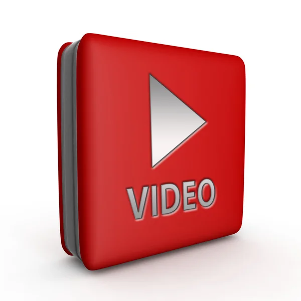 Icona quadrata video su sfondo bianco — Foto Stock