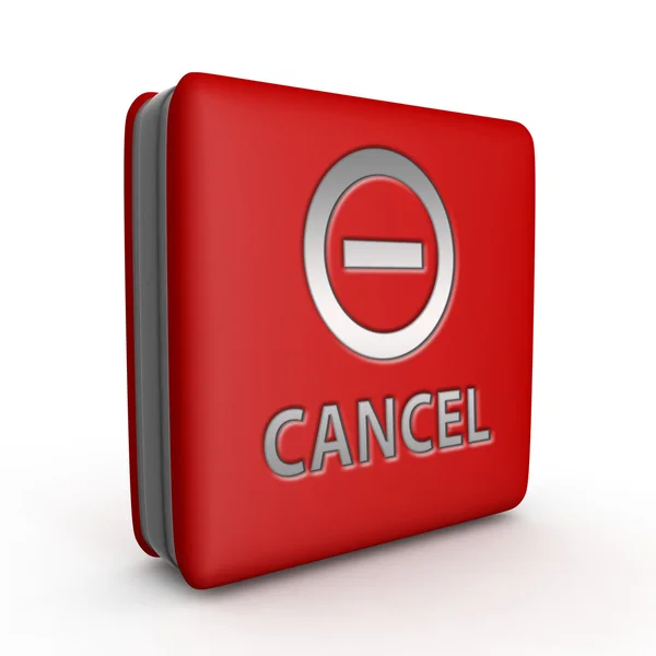 Cancel square icon on white background — Stock Photo, Image