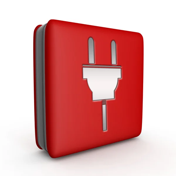 Power square icon on white background — Stock Photo, Image