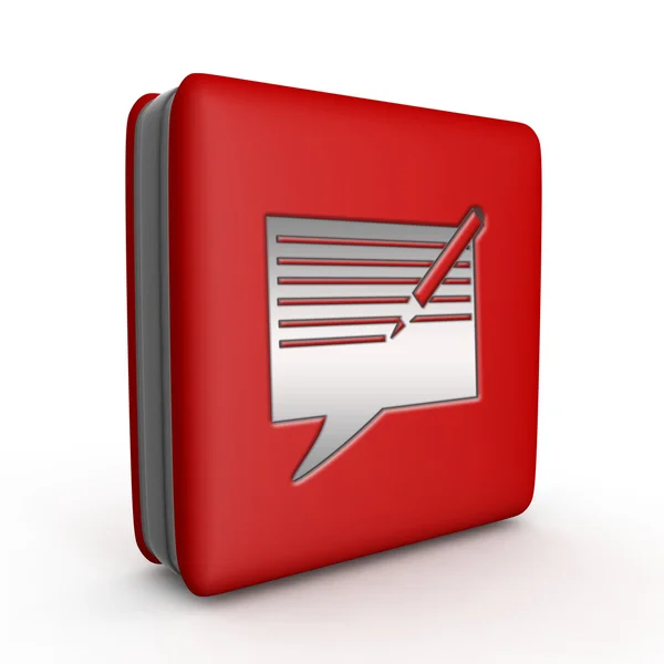 New message square icon on white background — Stock Photo, Image