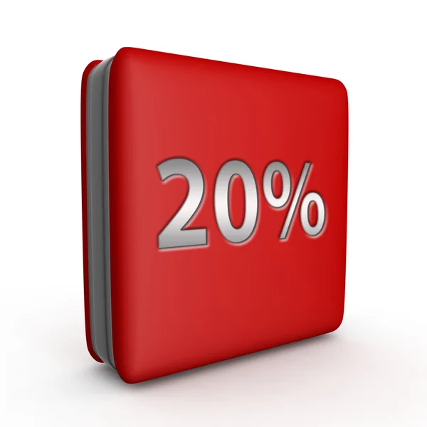 Twenty percent square icon on white background — Stock Photo, Image