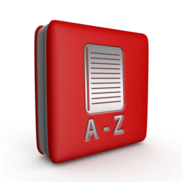 A-Z kare simgesi beyaz arka plan üzerinde — Stok fotoğraf