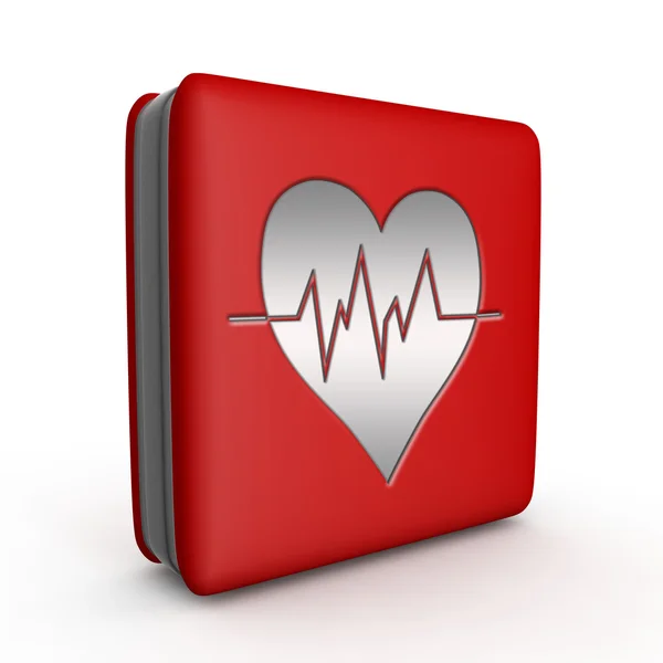 Heart square icon on white background — Stock Photo, Image