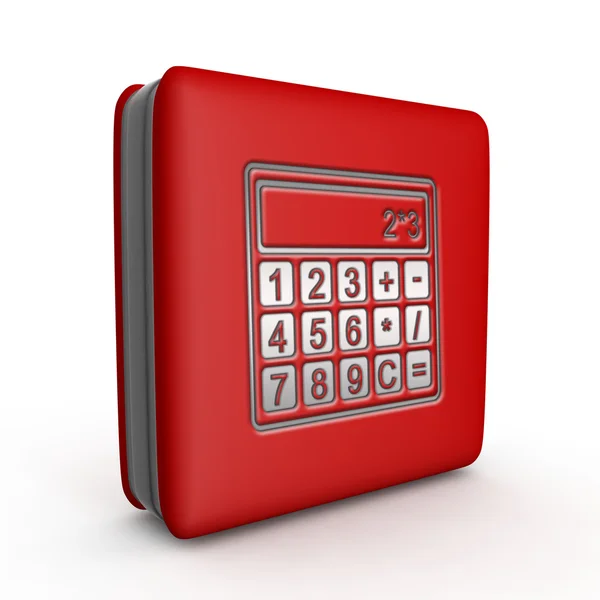 Calculate square icon on white background — Stock Photo, Image