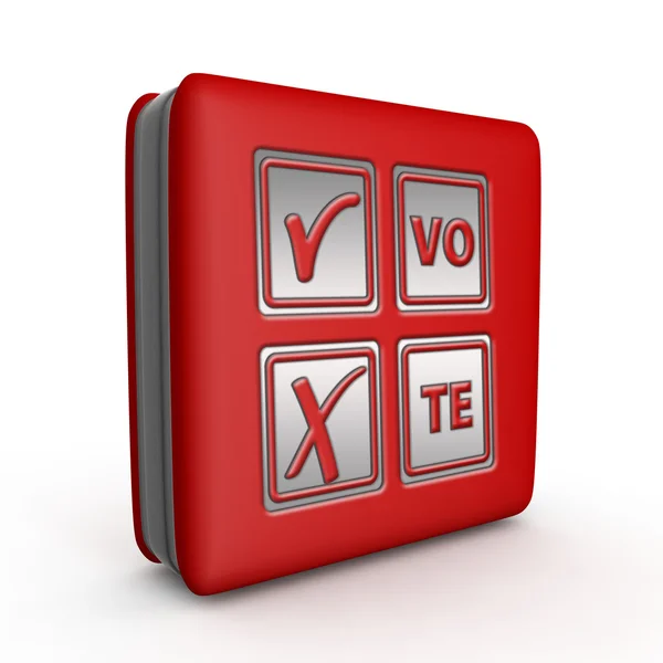 Vote square icon on white background — Stock Photo, Image