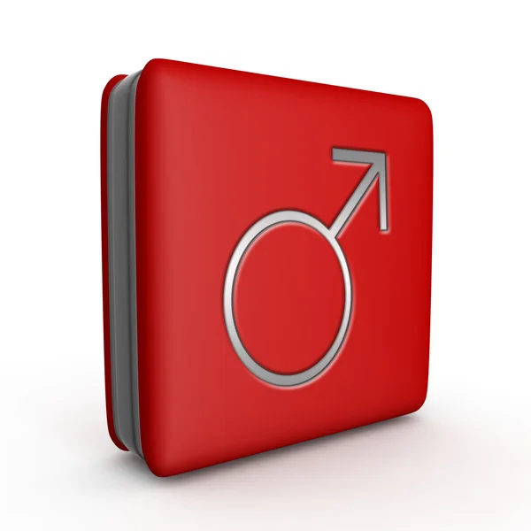 Male square icon on white background — Stock Photo, Image