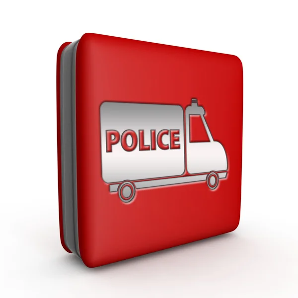 Polizei Quadrat-Symbol auf weißem Hintergrund — Stockfoto