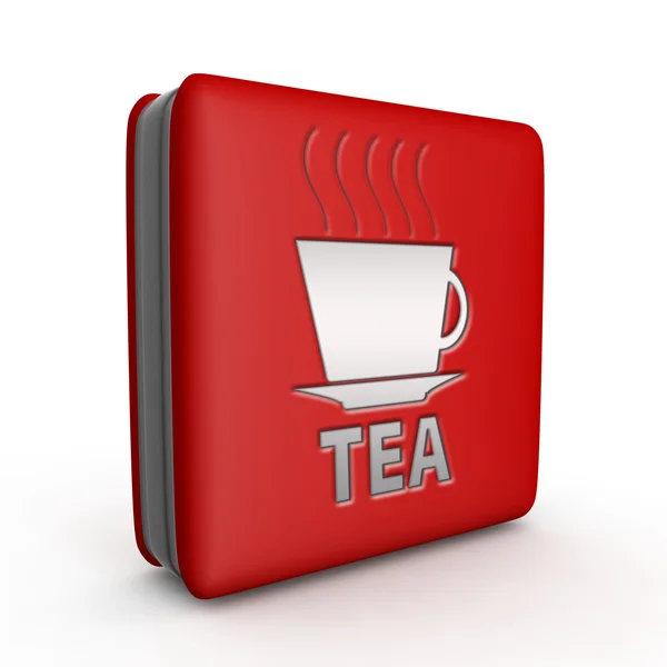 Tea square icon on white background — Stock Photo, Image