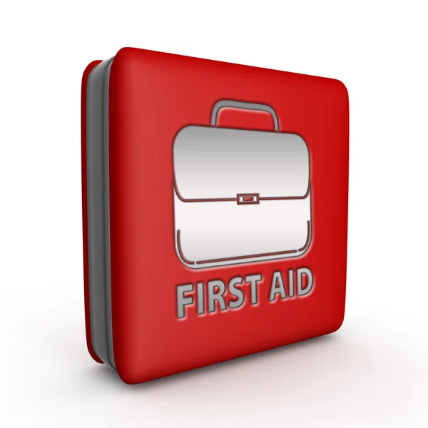 First aid square icon on white background — Stock Photo, Image