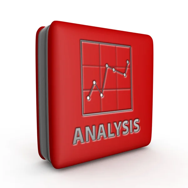 Data analys fyrkantiga ikonen på vit bakgrund — Stockfoto