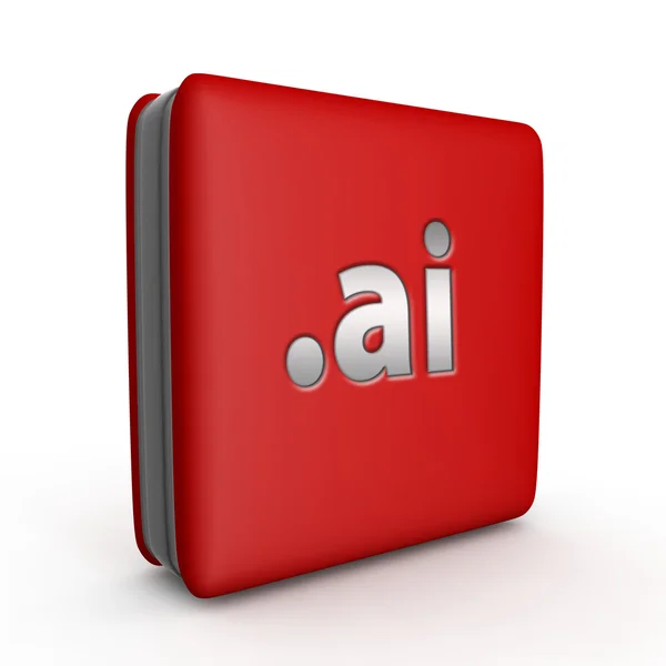 .ai square icon on white background — Stock Photo, Image