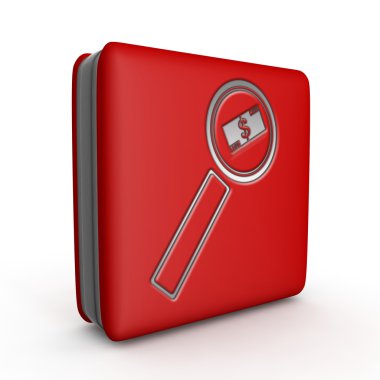 Beyaz arka plan üzerinde para kare simgesini bulun