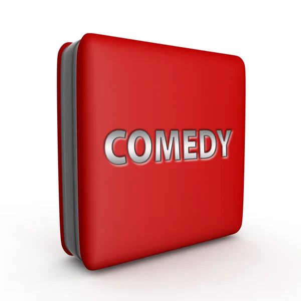 Čtvercová ikona komedie na bílém pozadí — Stock fotografie