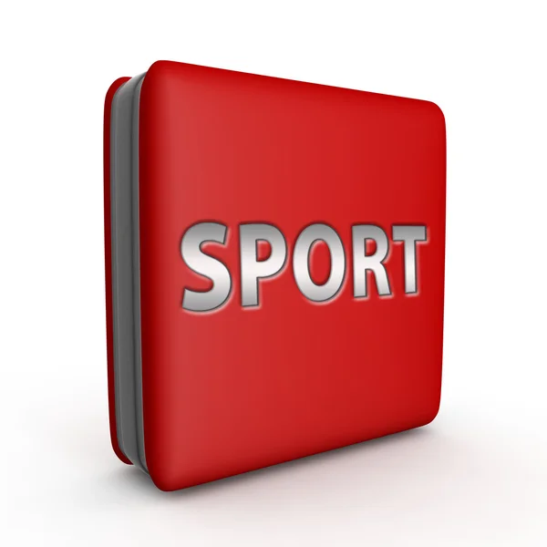 Спортивна квадратна іконка на білому тлі — стокове фото