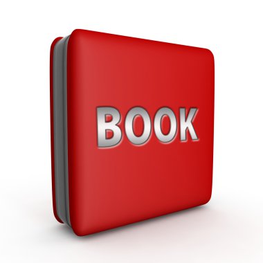 Beyaz arka plan üzerinde kitap kare simgesini