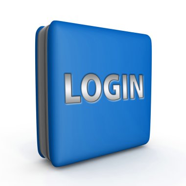 Beyaz arka plan üzerinde oturum açma kare simgesi