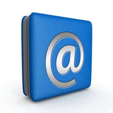 e-posta kare simgesi beyaz arka plan üzerinde