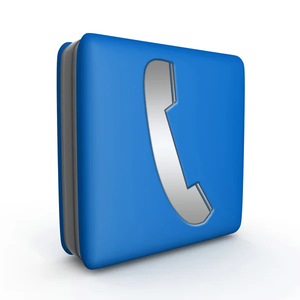 Телефонна квадратна іконка на білому фоні — стокове фото